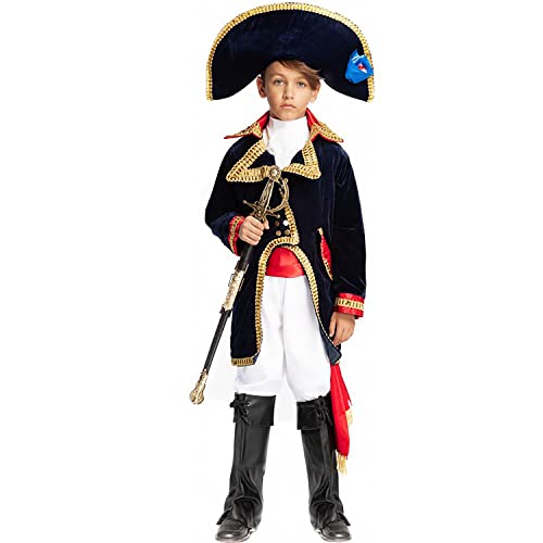 Krause & Sohn Napoleon Kostüm Bonaparte Deluxe inkl. Schwert für Kinder Gr. 134-140 Uniform historisch Fasching Karneval (140)