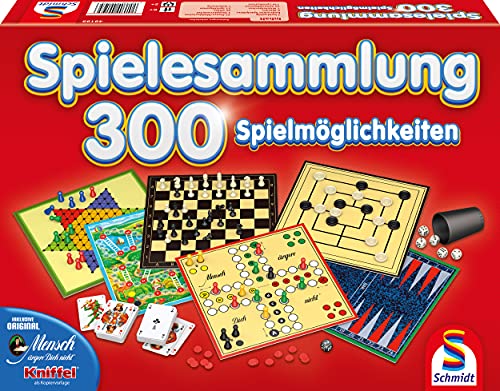 Schmidt Spiele 49195 300er Spielesammlung, rot