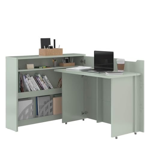 lenart | Schreibtisch Work Concept | Klappbar | Platzsparend | Für begrenzten Raum | Maße 115x93 cm | Für Verschiedene Gestaltungen | Robust | Hohe Qualität