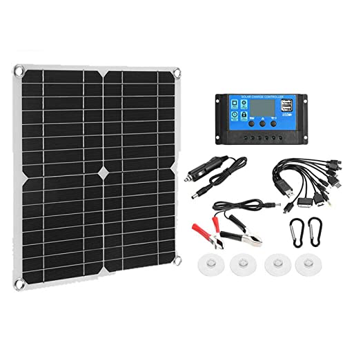 Ouitble Batterieladeregler, Solarpanel-Kit 200W Solarpanel-Kit 12V 100A Batterieladeregler für Auto, Wohnmobil, Wohnwagen, Boot