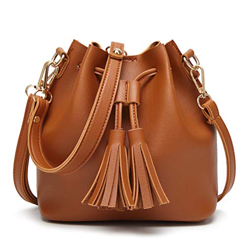 OYHN Damen-Rucksackhandtaschen Leder Für Frauen Umhängetaschen Für Frauen Kleine Luxushandtaschen Damen Taschen Designer Taschen Messenger Shoulder Top Top Griff Tasche,Braun