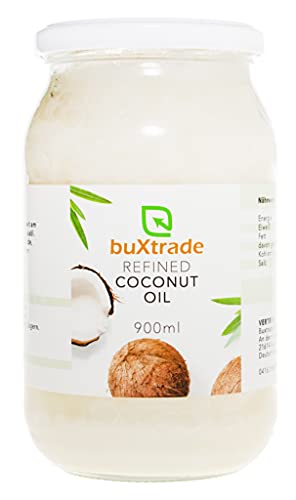 3 Gläser (2,7L) Refined Coconut Oil - Kokosnussöl Öl Kochen Kokosnuss Kokosöl Kokosfett 3x0,9L