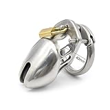 Male Stainless Steel Short Chastity Lock Device Restraint Belt Cock Penis Ring Rooster Bird Cage Adult Sex Toys