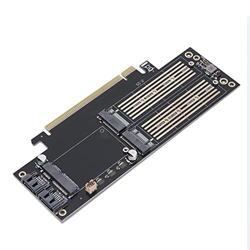 M.2 NVMe zu PCIE X4/X8/X16 Adapterkarte Host Controller Erweiterungskarte mit Low Profile Halterung für PCIE NVMe M.2(m Key), M.2 AHCI NGFF(b Key), MSATA SSD