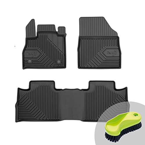 Frogum No.77 Ganzjahresset von 3 Auto Fußmatten für Renault Espace V ab 2014 | Langlebiges TPE Material