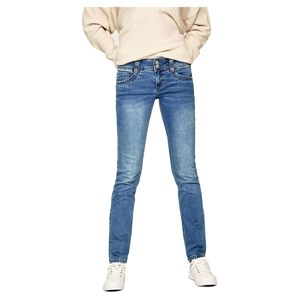 Pepe Jeans Damen Gen Straight Jeans, 000denim (Mf5), 32W / 34L