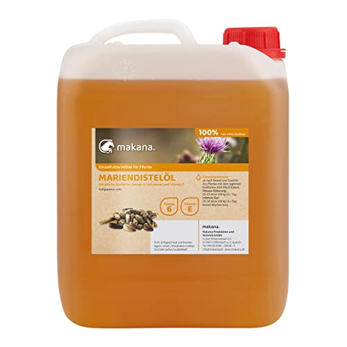 Makana Mariendistelöl für Tiere, kaltgepresst, 100% rein, 5000 ml Kanister (1 x 5 l)