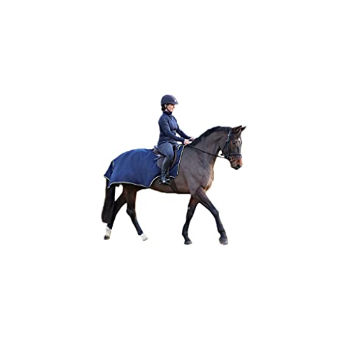 Hy StormX Original Pferdedecke aus Baumwolle, Marineblau/Grau, 152 cm