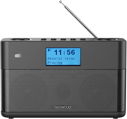Kenwood CR-ST50DAB-B Stereo-Kompaktradio (DAB+, UKW, Bluetooth, Line-In, Kopfhöreranschluss, Weckfunktion, Farbe Schwarz)
