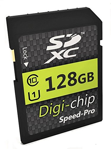 Digi-Chip 128GB CLASS 10 SD SDXC Speicherkarte für Canon EOS 7D Mark II, EOS M2, EOS 750D, EOS 760D & EOS 5DS