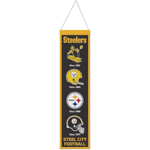 WinCraft Pittsburgh Steelers Evolution NFL Wool Banner 80x20cm