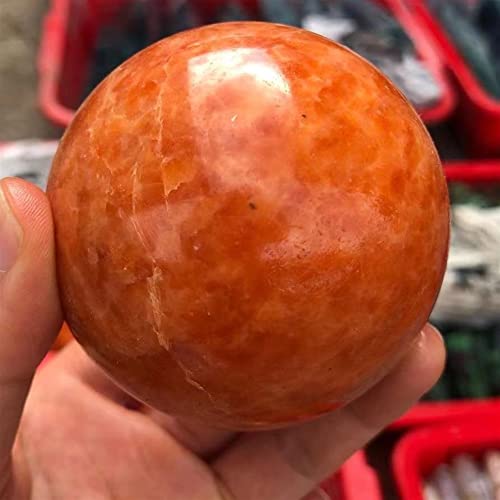 1 Stück 70–80 mm natürlicher roter Sonnenstein Quarzkristall Kugel Ball Massage Kristallkugel natürlich geeignet for Möbeldekoration ZoCzkgzd (Size : 60-70mm)