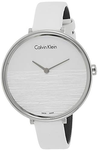 Calvin Klein Damen Analog Quarz Uhr mit Leder Armband K7A231L6
