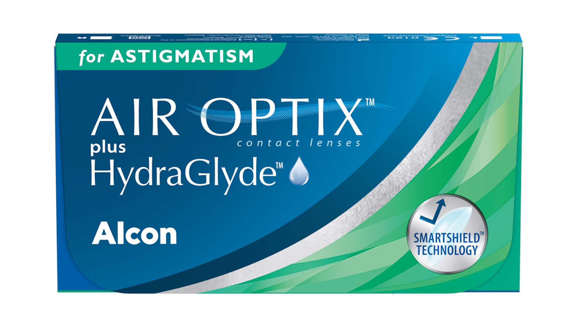 Air Optix plus HydraGlyde for Astigmatism Monatslinsen weich, 6 Stück, BC 8.7 mm, DIA 14.5 mm, CYL -2.25, ACHSE 50, +4.5 Dioptrien