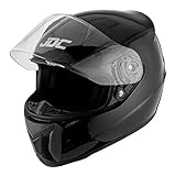 JDC volles Gesicht Motorrad Helm - PRISM - Schwarz - M