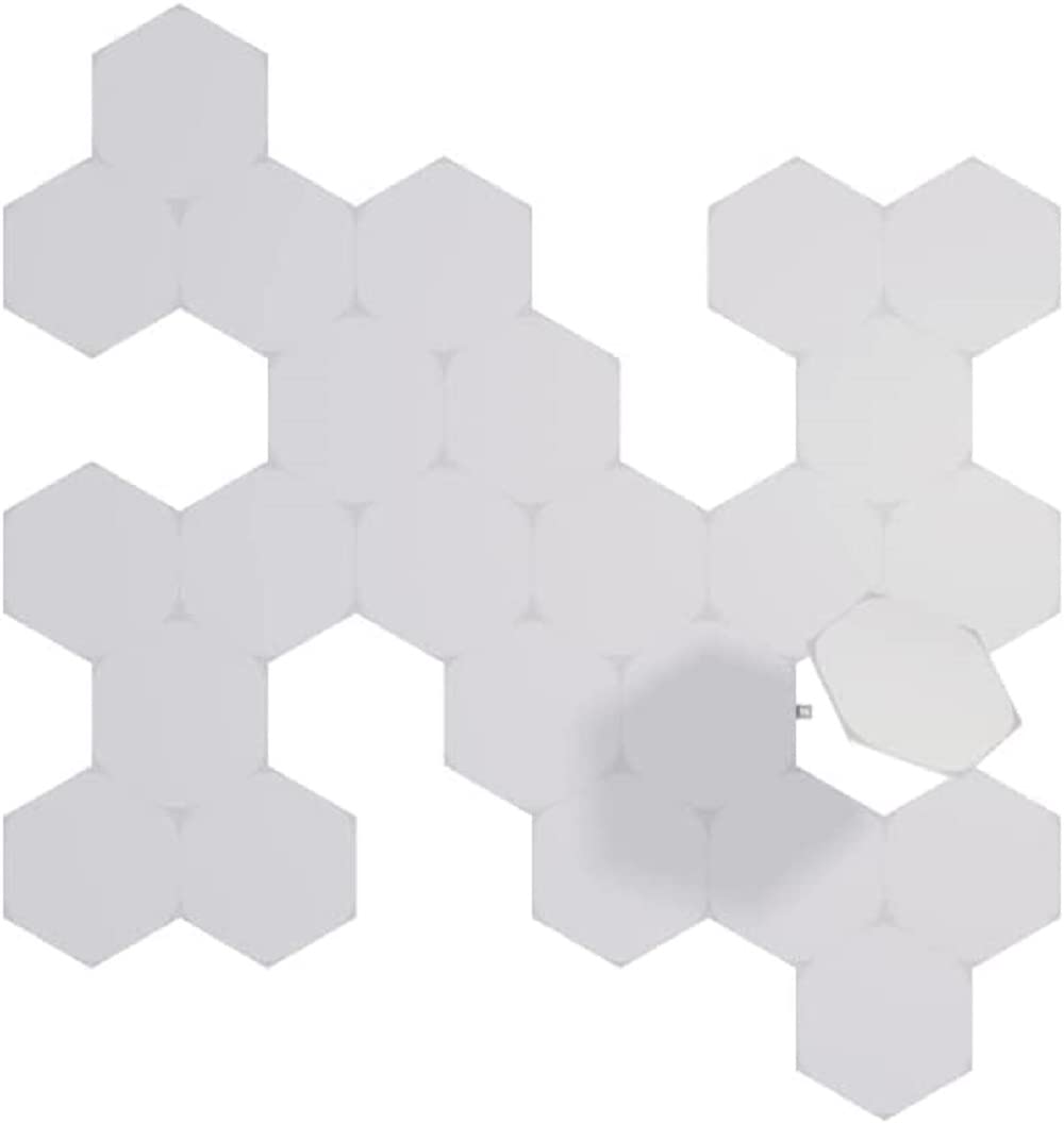 Nanoleaf Shapes Hexagon Erweiterungspack, 25 zusätzliche LED Panels - Smarte Modulare RGBW WLAN 16 Mio. Farben Wandleuchte Innen, Musik & Bildschirm Sync, Funktioniert mit Alexa, Deko & Gaming