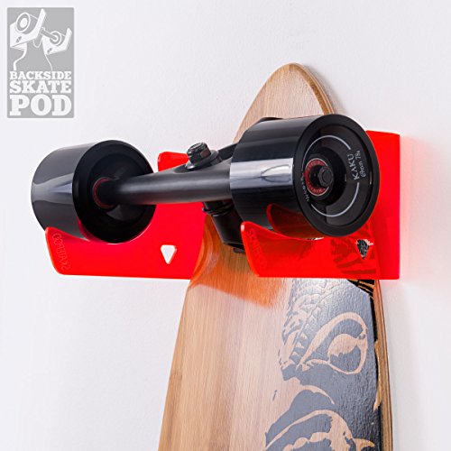 WANDKINGS Skateboard Wandhalterung - Backside Variante - Wähle eine Farbe - Rot