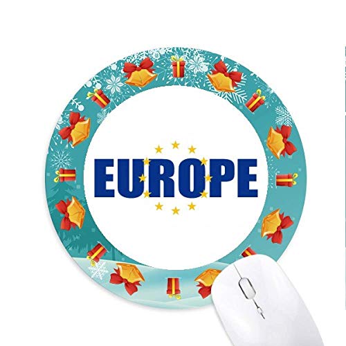 Flagge Europäische Union Blaue gelbe Mousepad Rund um Gummi Maus Pad Weihnachtsgeschenk