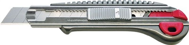 JOKARI Cuttermesser (Klingenbreite 18 mm Länge 135 mm / mit Drucktaster Ganzmetall) - L-2000 RP