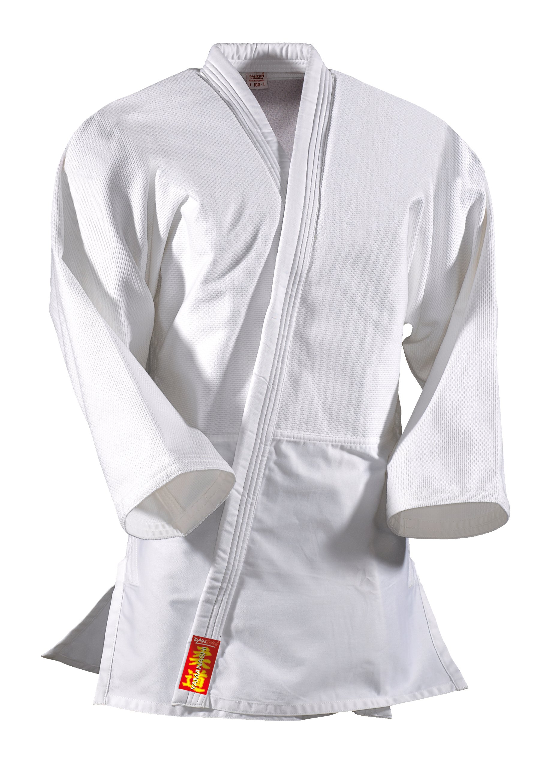 DanRho Judoanzug Yamanashi mit Schulterstreifen, weiß, Größe:180 cm;Farbe:Weiß