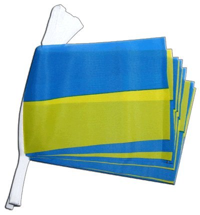 Flaggenfritze® Fahnenkette Ukraine, Länge 5,9 m