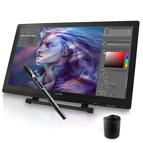 SereneLife Dual-Mode-Grafiktablett – 54,6 cm (21,5 Zoll) Kunstmonitor mit kabellosem Stylus & Touchscreen – perfekt für Zeichnen & Design, USB- und HDMI-Kabel
