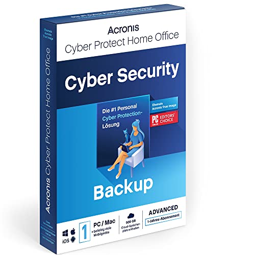 Acronis Cyber Protect Home Office 2023 Advanced  500 GB Cloud-Speicher 1 PC/Mac 1 Jahr Windows/Mac/Android/iOS Internet Security inklusive Backup Aktivierungscode per Post