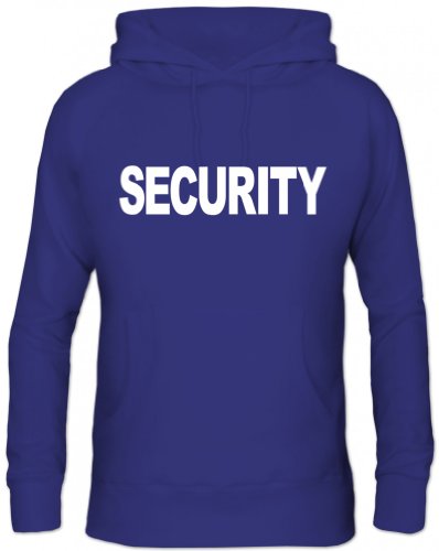 Shirtstreet, SECURITY, BODYGUARD Herren Kapuzen Sweatshirt - Pullover S-3XL , Größe: M,Royal Blau