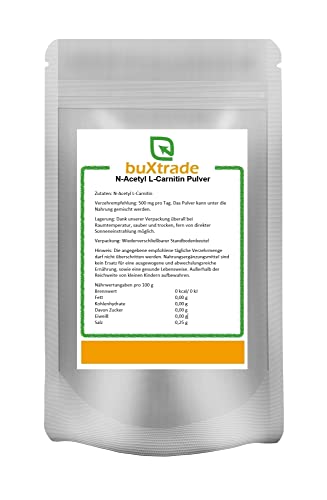 2x 1 kg N-Acetyl-L-Carnitin Pulver | Non-GMO | Vegan | L-Carnitin | Buxtrade