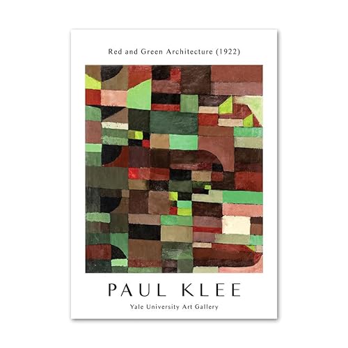 ZENCIX Paul Klee Poster und Drucke Paul Klee Leinwand Gemälde Retro Aquarell Wandkunst Illustration Paul Klee Bilder für Wohnkultur 60x80cmx1 Kein Rahmen