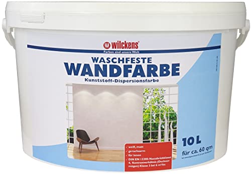 Wilckens Wandfarbe waschfest matt, 10 l, Weiß