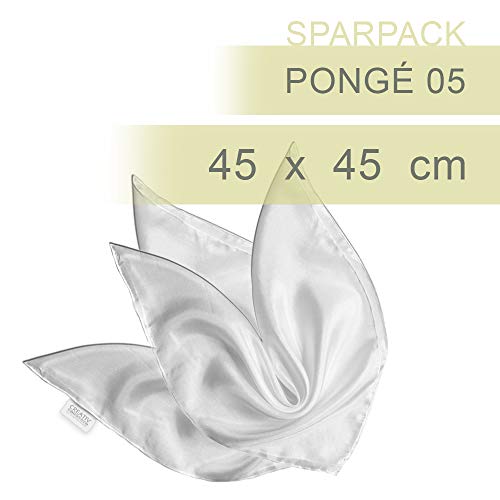 CREATIV DISCOUNT® NEU Seiden-Tuch Sparpack,45x45 cm, Pongé 05, 6 St.