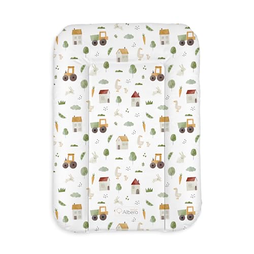 Wickelauflage 50x70 Wickelunterlage Abwaschbar für Wickelkommode Wasserdicht Wickeltisch Zubehör Wickeltischauflage Farm Baby Changing Mat