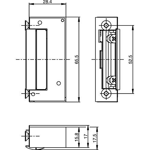 Austauschstück für Türöffner Nr. 5, 16 x 28 x 65,5 mm, Stahl verzinkt