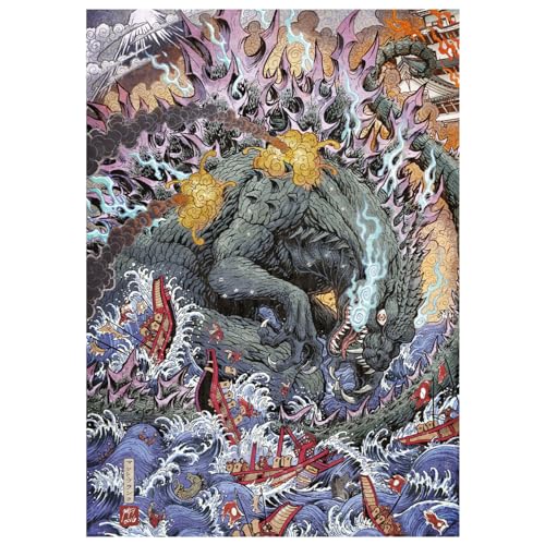 Godzilla lithographie Limited Edition 42 x 30 cm