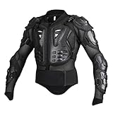 Dexinx Motorrad Radfahren Reiten Full Body Armor Rüstung Protector Professionelle Street Motocross Guard Shirt Jacke mit Rückenschutz Schwarz 4XL