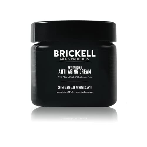 Brickell Men's Gesichtscreme Männer - Revitalisierende Anti Aging Creme für Männer - Natürliche & organische Anti Falten Creme - Mit Aloe, DMAE & Hyaluronsäure - 59 ml - Unparfümierte Nachtcreme
