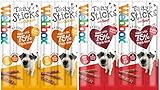 Webbox Dog Delight Variety 12er Pack (6 x Rindfleisch, 6 x Huhn) 72 Sticks