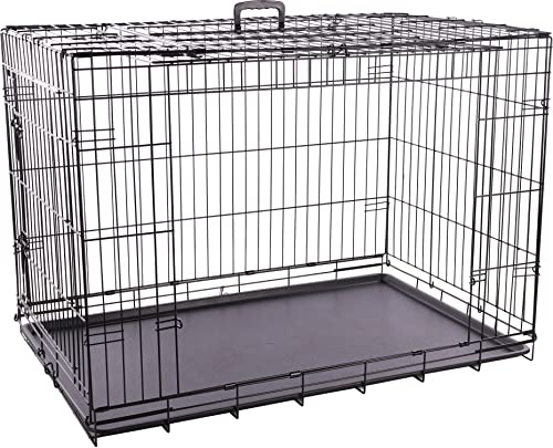 Flamingo Hundebox Hundekäfig Transportkäfig Transportbox Gitterbox Hundegitter Drahtkäfig faltbar Käfig 77x124x81,5cm