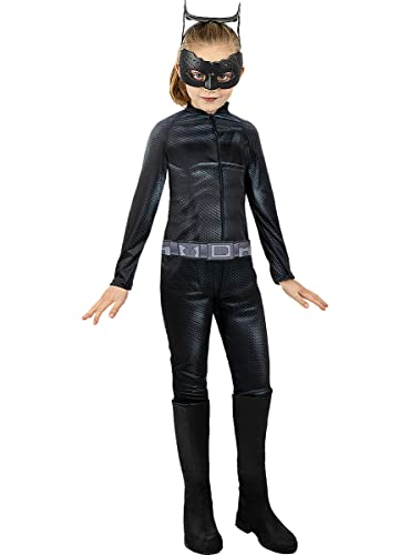 Funidelia | Catwoman Kostüm für Mädchen ▶ Katze, Superhelden, DC Comics - Kostüme für Kinder & Verkleidung für Partys, Karneval & Halloween - Größe 5-6 Jahre - Schwarz