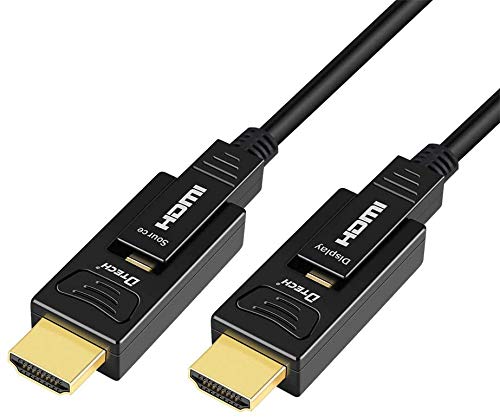 DTech 23 m Glasfaser-HDMI-Kabel 4K 60Hz 444 Chroma Subsampling 18 Gbit/s Ultra HD mit Micro-HDMI- und Standard-HDMI-Anschlüssen
