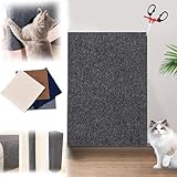 Cat Scratching Mat 39.4’’ X 23.6’’, Cat Scratch Furniture Protector, Trimmable Self, Adhesive Cat Couch Protector, Cat Wall Scratcher for Couch, Wall, Bed (Dark Gray,15.7 * 39.4in)