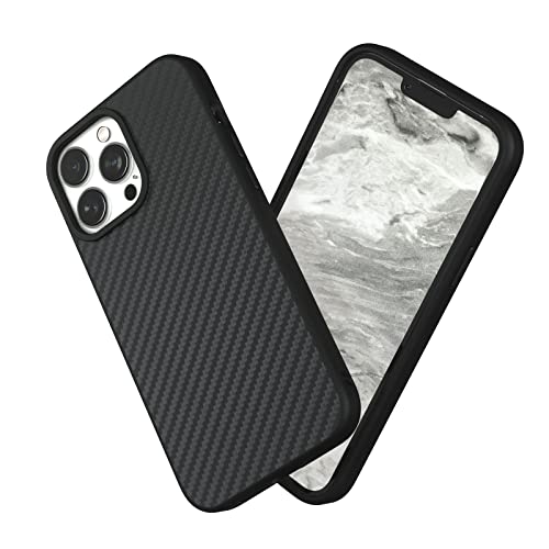 RhinoShield Case kompatibel mit [iPhone 13 Pro Max] | SolidSuit - Schock Absorbierende Dünne Schutzhülle mit Premium Finish 3.5 Meter Fallschutz - Karbonfaser Textur