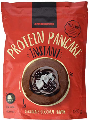 Prozis Instant-Protein-Pfannkuchen 1250 g - Pfannkuchen Teig-Mix, wenig Zucker, mit extra Protein, ballaststoffreich - Schokolade-Kokos - 1250 g
