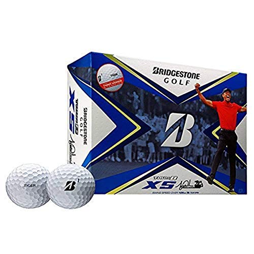 Bridgestone Golf Unisex-Erwachsene Tour B XS-Tiger Woods Edition Golfbälle, Weiße Tigerhölzer
