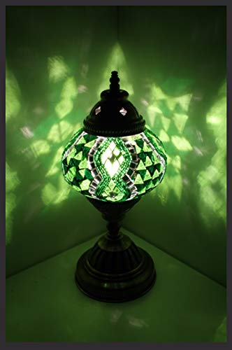Mosaiklampe Mosaik - Tischlampe M Stehlampe orientalische lampe Grün Samarkand-Lights