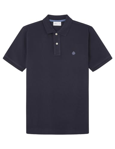 SPRINGFIELD Herren Basic piqué Polo Shirt Polohemd, Navy, L