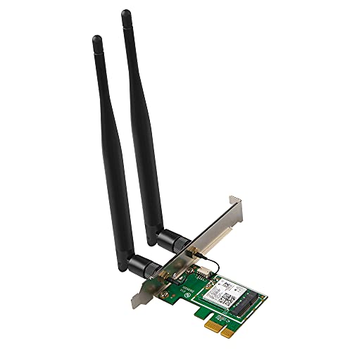 Tenda E30 AX3000 Wi-Fi 6 PCIe Netzwerkkarte, Dual-Band Bluetooth 5.0 WLAN Adapter pc, 3000 Mbit/s, mit 2X 5dBi Antennas,Plug & Play