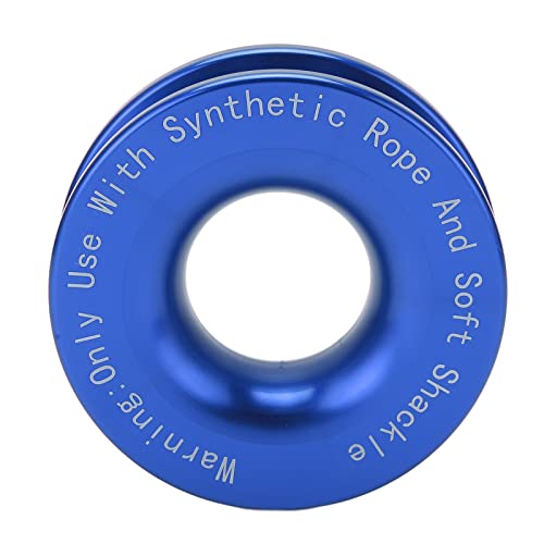 Winch Recovery Ring, Winch Snatch Recovery Ring 41000lbs Bruchfestigkeit für 7/16 Zoll 1/2 Zoll Softschäkel mit 3/16 Zoll 1/4 Zoll 3/8 Zoll Seilen(blau)