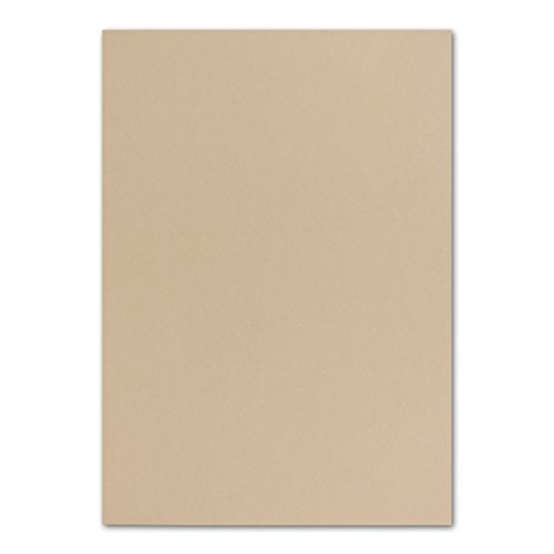 200x DIN A4 Papier - Karamel (Braun) - 110 g/m² - 21 x 29,7 cm - Briefpapier Bastelpapier Tonpapier Briefbogen - FarbenFroh by GUSTAV NEUSER